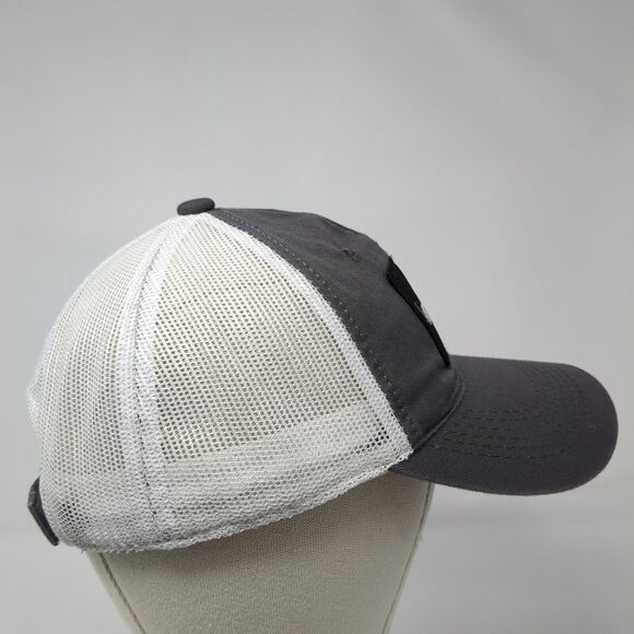 Bergara Strapback Trucker Hat Gray OS Adjustable Mesh Back Platinum Outdoor Cap - Picture 4 of 9